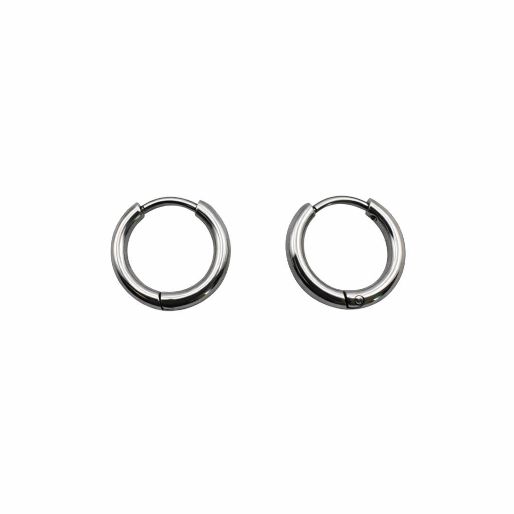 42 10 Mm Hoop Huggie Earrings - Silver 45$